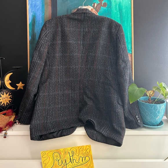 Vintage 80s Sears Blazer Wool Blend Suit Coat Jacket Size 42 R - Picture 5 of 16